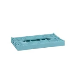 Mini Stacking Fold Flat Crate 22.2 X 15 X 8.7cm - Teal -Quality Home Store 384982 home essebtials mini stacking fold flat crate soft teal 3