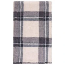 Simply Everyday Check Sherpa Throw - Grey 9 Simply Everyday Check Sherpa Throw - Grey -Quality Home Store 388697 grey check sherpa throw 2