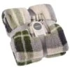 Simply Everyday Check Sherpa Throw - Green