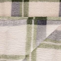 Simply Everyday Check Sherpa Throw - Green 8 Simply Everyday Check Sherpa Throw - Green -Quality Home Store 388700 green check sherpa throw 4