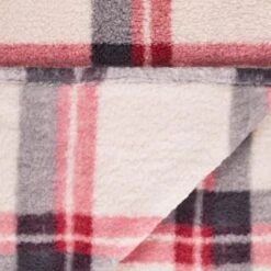 Simply Everyday Check Sherpa Throw - Red -Quality Home Store 388703 red check sherpa throw 4