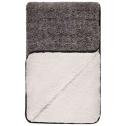 B&M Montana Two Tone Sherpa Throw - Charcoal -Quality Home Store 388866 montana two tone sherpa throw charcoal 3