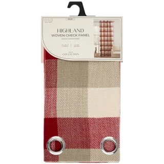 B&M Highland Woven Check Panel 54 X 86" - Red 3 B&M Highland Woven Check Panel 54 X 86" - Red