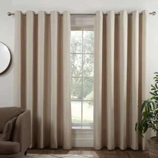 B&M Colorado Hopsack Fully Lined Cream Eyelet Curtains 66 X 90" 3 B&M Colorado Hopsack Fully Lined Cream Eyelet Curtains 66 X 90"