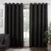 B&M Colorado Hopsack Fully Lined Black Eyelet Curtains 66 X 90" -Quality Home Store 388900 388901 388902 388903 388904 colorado eyelet curtain black 3