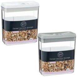 B&M Cereal Vacuum Storage Container - White -Quality Home Store 389148 389149 cereal vacuum storage group