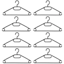 B&M Swivel Hook Hangers 8pk - Black -Quality Home Store 389262 home organisation 8pk swivel hook hangers black 2