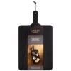 B&M Urban Paradise Black Pine Wood Serve Board -Quality Home Store 390146 black pine wood serve board with serving handle 2