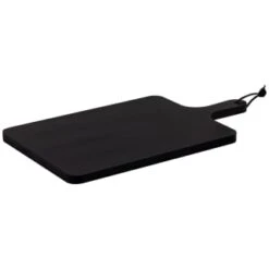 B&M Urban Paradise Black Pine Wood Serve Board -Quality Home Store 390146 black pine wood serve board with serving handle