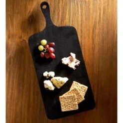 B&M Urban Paradise Black Pine Wood Serve Board -Quality Home Store 390146 black pine wood serve board with serving handle 5