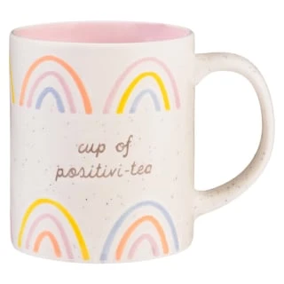 B&M Slogan Printed Mug - Cup Of Positivi-Tea 3 B&M Slogan Printed Mug - Cup Of Positivi-Tea