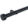 B&M Black Stud End Curtain Pole 70 - 120cm -Quality Home Store 390236 390237 black stud end pole 2 1