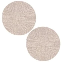 B&M Cotton Woven Placemats 2pk -Quality Home Store 390337 2pk cotton woven placemats natural 2