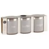 Simply Everyday Set Of Storage Jars 3pk 2 Simply Everyday Set Of Storage Jars 3pk -Quality Home Store 390364 3pk round storage jars tea coffee sugar 5