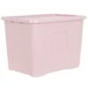B&M Storage Box With Lid 80L - Dusty Pink -Quality Home Store 391383 dusty pink 80l storage box and lid 3