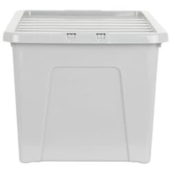 B&M Storage Box With Lid 60L - Grey -Quality Home Store 391387 grey 60l storage box
