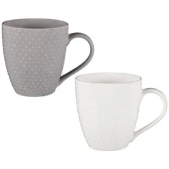 Jumbo Dot Embossed Mug - White -Quality Home Store 392128 jumbo dot embossed mug main