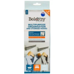 Beldray Multi-Purpose Organisation Hooks 2pk 10 Beldray Multi-Purpose Organisation Hooks 2pk -Quality Home Store 392146 beldray 2 pack multipurpose organisation and storage hooks 5