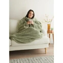 Home Essentials Teddy TV Blanket - Sage 11 Home Essentials Teddy TV Blanket - Sage -Quality Home Store 393430 home essentials teddy tv blanket sage