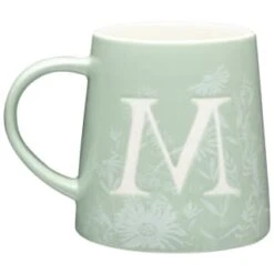 B&M Floral Alphabet Mug (Assorted) 15 B&M Floral Alphabet Mug (Assorted) -Quality Home Store 394397 floral alphabet mug green m