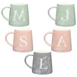 B&M Floral Alphabet Mug (Assorted) 18 B&M Floral Alphabet Mug (Assorted) -Quality Home Store 394397 floral alphabet mug group