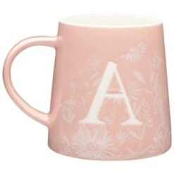 B&M Floral Alphabet Mug (Assorted) 17 B&M Floral Alphabet Mug (Assorted) -Quality Home Store 394397 floral alphabet mug pink a