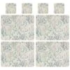 B&M Floral Placemat & Coaster Set 8pc