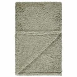 B&M Simply Two Tone Teddy Throw - Sage -Quality Home Store 394928 simply plain teddy throw sage