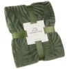 Large Leaf Embossed Green Throw -Quality Home Store 394947 large leaf embossed green throw