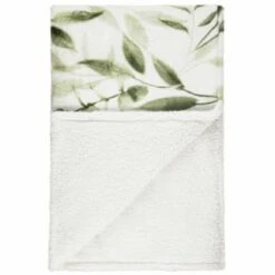 Winston Green Leaf Sherpa Throw -Quality Home Store 394948 winston leaf sherpa throw green 2