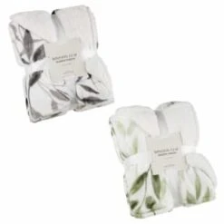 Winston Green Leaf Sherpa Throw -Quality Home Store 394976 394948 winston leaf sherpa throw group