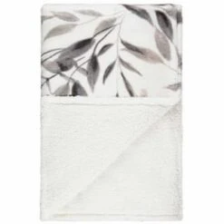 Winston Mono Leaf Sherpa Throw -Quality Home Store 394976 winston leaf sherpa throw mono 3