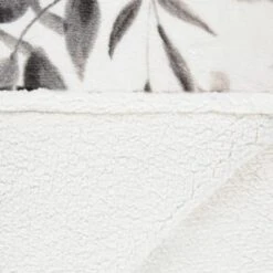 Winston Mono Leaf Sherpa Throw -Quality Home Store 394976 winston leaf sherpa throw mono 4