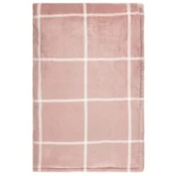 Winston Blush Sherpa Check Throw -Quality Home Store 394980 winston check throw blush 3