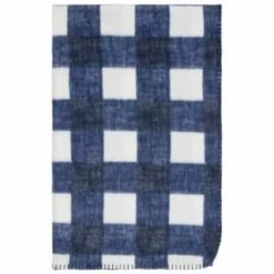 Simply Navy & Gingham Polar Fleece Throw 2pk -Quality Home Store 395029 simply super soft throws 2pk navy gingham 2