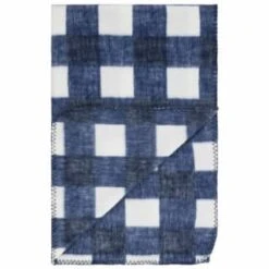 Simply Navy & Gingham Polar Fleece Throw 2pk -Quality Home Store 395029 simply super soft throws 2pk navy gingham 3