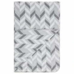 Simply Grey & Geo Print Polar Fleece Throw 2pk -Quality Home Store 395031 simply super soft throws 2pk grey geo 3