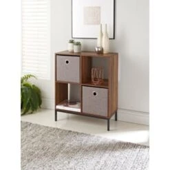 Lokken Linen Storage Cubes 2pk - Grey -Quality Home Store 395851 2pk linen lokken storage cubes grey