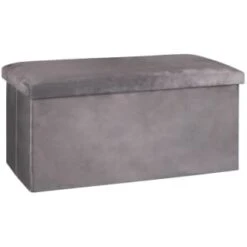 B&M Velvet Storage Box - Grey 6 B&M Velvet Storage Box - Grey -Quality Home Store 395861 velvet storage box grey 3