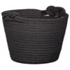 B&M Cara Rope Basket With Handle - Black 1 B&M Cara Rope Basket With Handle - Black -Quality Home Store 395872 cara rope basket with handle black
