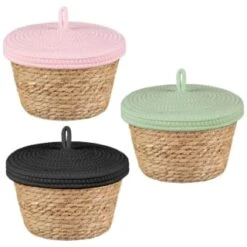 B&M Kendall Basket With Lid - Green -Quality Home Store 395974 395975 395976 kendall basket with lid group 1