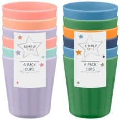 Simply Kids Colour Cups 6pk - Multicolour -Quality Home Store 398567 398570 6pk simply kids colour cups group